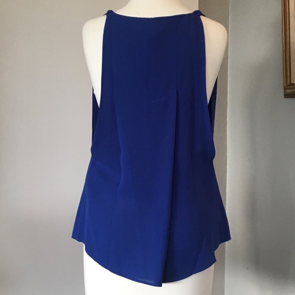 NWT FACONNABLE Silk Tank Top Monaco Blue Iris - Picture 2 of 7
